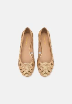 Anna Field Leather - Peeptoe Ballerina'S - Gold -Anna Field 5ed49c51e4074e6f90688af78276e003